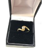 18CT gold diamond 0.15 solitaire ring weight 2.8g