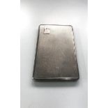 Large heavy silver engine turned cigarette case weight 210g