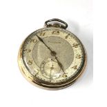 Antique Bulova rolled gold open face pocket watch watch is ticking but no warranty given