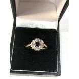 18ct gold sapphire & diamond ring weight 2.9g