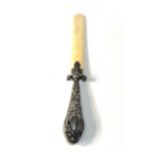 Antique silver and ivory letter opener Birmingham silver hallmarks measures approx 22.5cm long