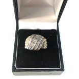 10ct gold mixed cut diamond cocktail ring weight 5.6g