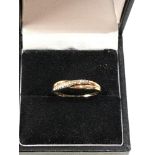 9ct gold diamond set dress ring weight 1.2g size m-n