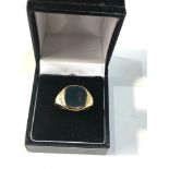 18ct gold bloodstone substantial signet ring weight 11.2g