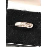 9ct white gold diamond set dress ring weight 1.6g