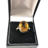 9ct gold citrine cocktail ring weight 6.3g