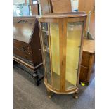 mid century bow front china cabinet