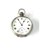 Antique silver open face pocket watch the watch is ticking but no warranty given