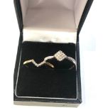 2 9ct gold diamond rings weight 3.1g