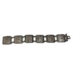 sterling silver david andersen panel bracelet measures approx 19cm by 2.3cm