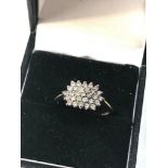 9ct gold diamond cluster ring 0.50 ct weight 2.5g