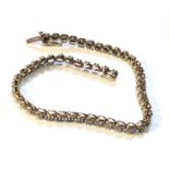 9ct gold diamond bracelet measures approx 9cm long weight 5.6g