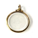 Antique 9ct gold picture locket measures approx 4.2cm drop by 3.2cm wide