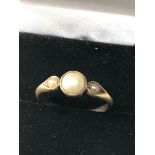 14ct gold pearl ring weight 2.8g