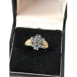 9ct gold stone set dress ring weight 3.2g