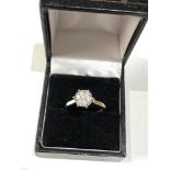 9ct gold diamond cluster ring 0.25 pt weight 3.4g
