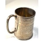 Antique silver christening mug hallmarks worn weight 120g