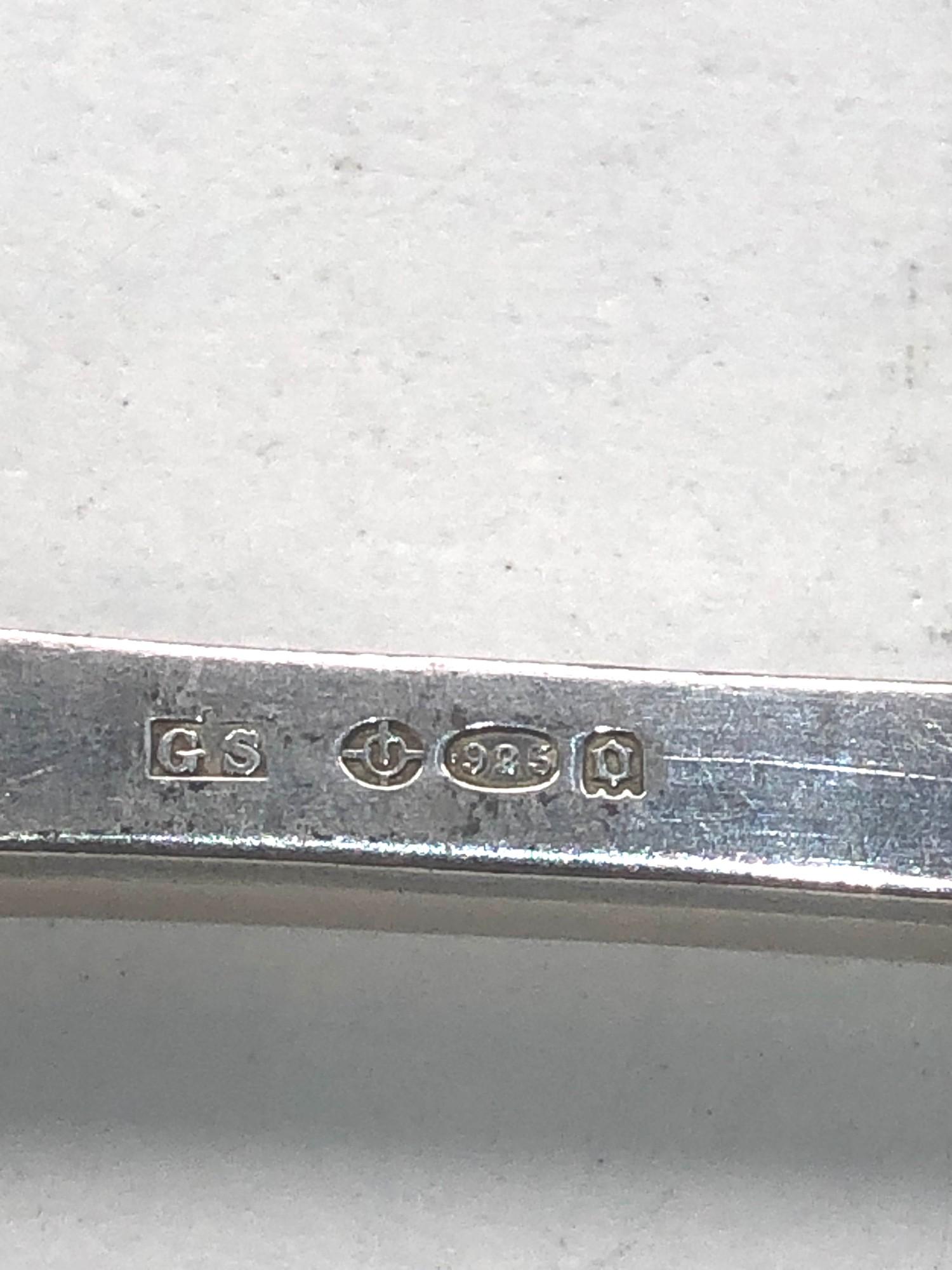 6 Georg Jensen silver tea spoons weight 105 - Image 5 of 5