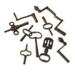 Selection of antique clock keys