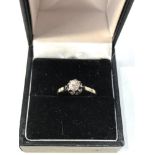 18ct white gold diamond solitaire ring est 0.30 pt weight1.8g