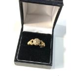 Antique 15ct gold diamond cluster ring weight 4.5g