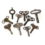 Selection of antique clock keys