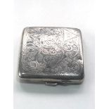 Silver cigarette case weight 100g