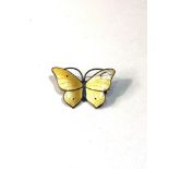 Marius hammer silver & enamel butterfly brooch enamel wear to part of wing measures appro 3.7cm wide