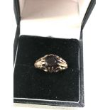 9ct rose gold garnet ring weight 3.8g