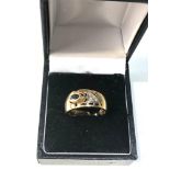 18ct gold sapphire & diamond ring weight 3.5g