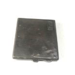 Engine turned silver cigarette case weight 120g