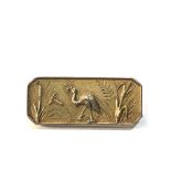 18ct gold victorian aesthetic nature scene brooch measures approx 4cm by 1.7cm weight 6.2g xrt as