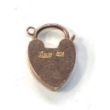 9ct gold antique gold love heart padlock clasp weight 3g