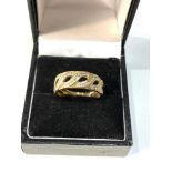 18ct gold diamond set ring weight 4.4g