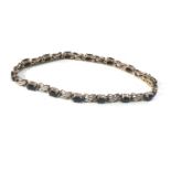 9ct gold sapphire & diamond bracelet weight 8.9g