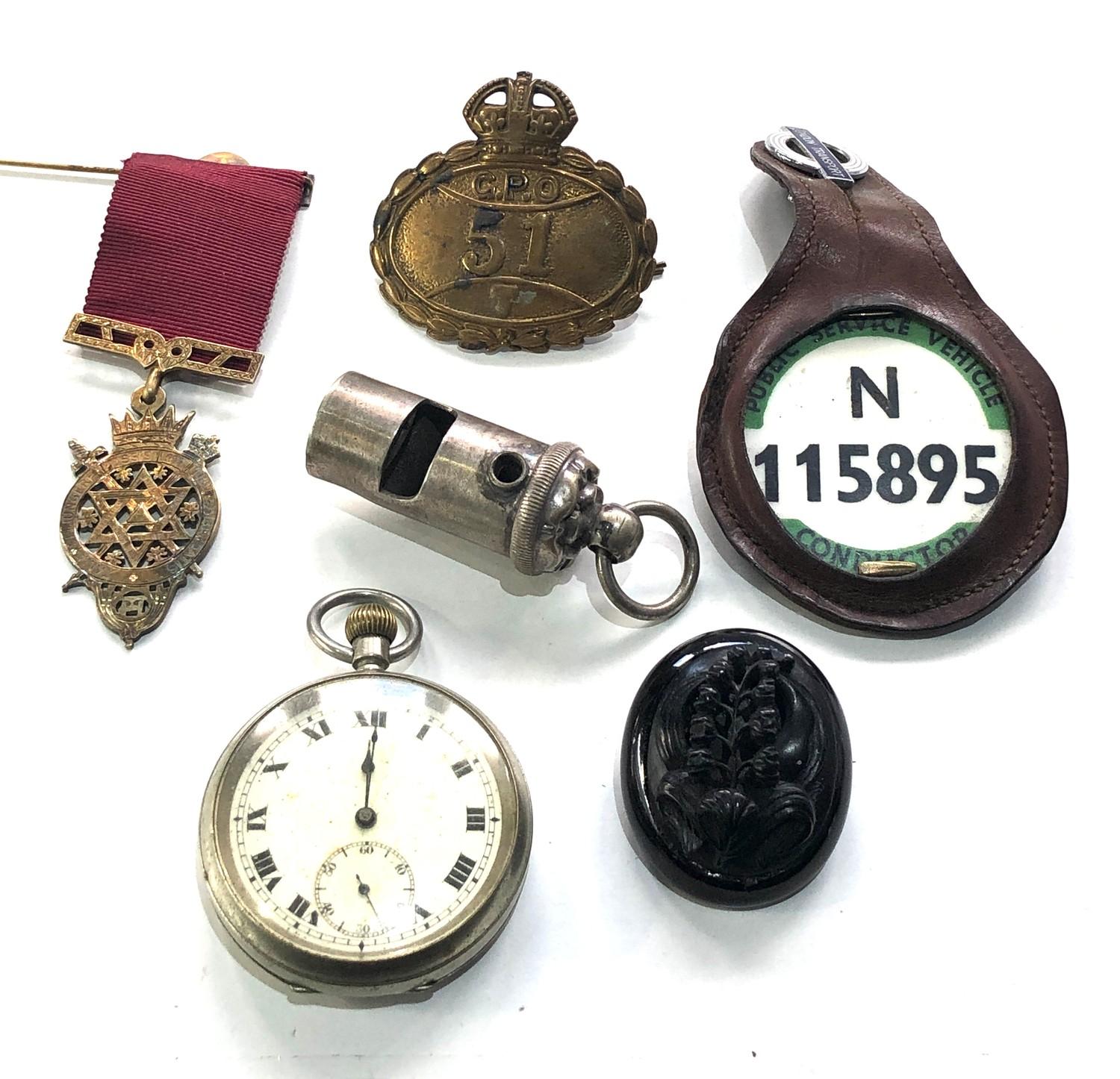 Selection of misc items includes badges medals whistle etc