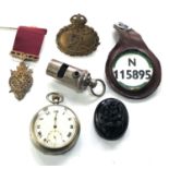 Selection of misc items includes badges medals whistle etc