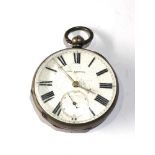 Antique silver open face pocket watch paris exhibition 1867 watch is ticking but no warranty given