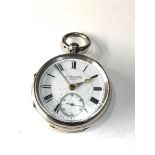 Antique silver open face pocket watch thomas yates preston watch is ticking but no warranty given