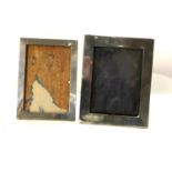 2 antique silver picture frames age related wear marks and dents largest measures approx 17cm by