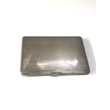 Engine turned silver cigarette case weight 160g