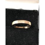 14ct gold wedding band ring weight 1.2g