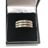 9ct gold diamond ring weight 3.2g