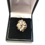14ct gold opal cocktail ring weight 4.3g