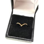 9ct gold wishbone ring weight 1g