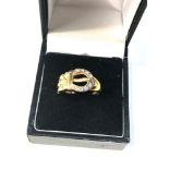 18ct gold diamond buckle ring weight 5g