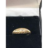 18ct gold antique diamond gypsy style ring weight 2.8g