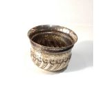 Antique victorian silver bowl with coin insert measures approx 9cm dia height 6.2cm London silver