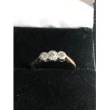 18ct gold diamond trilogy set ring weight 2g