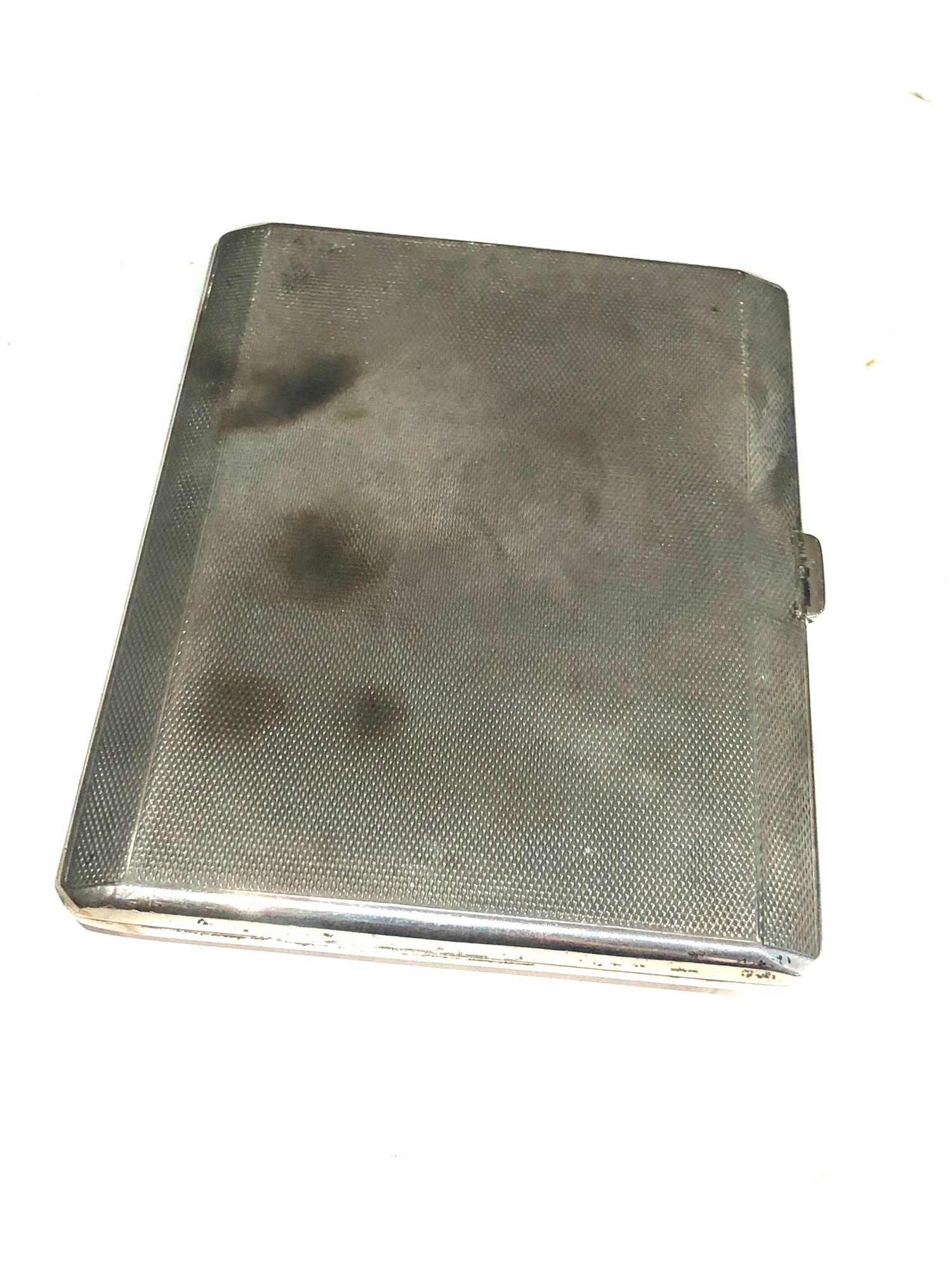 Engine turned cigarette case weight 130g